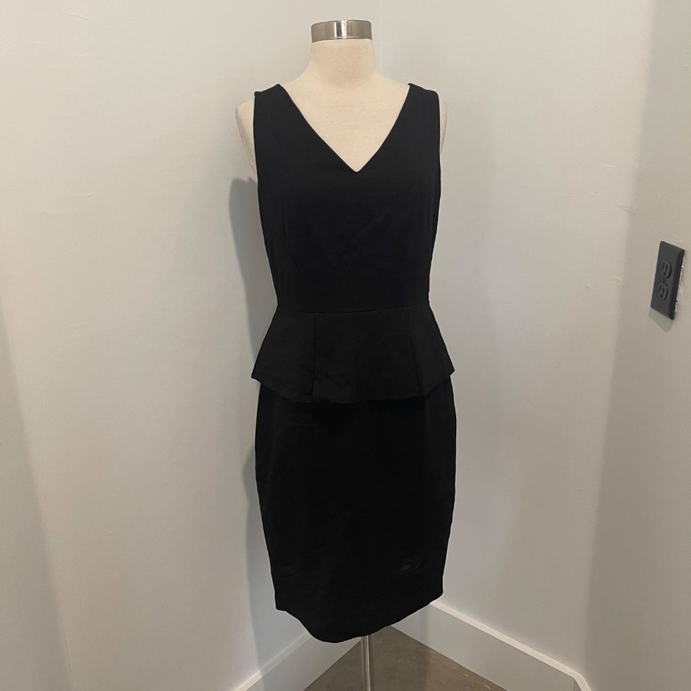 Elie Tahari Black Peplum Dress Women's 6 EUC
